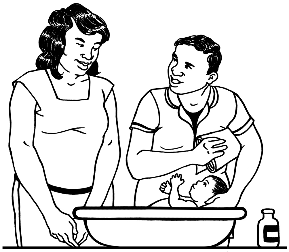 support parent baby bathe